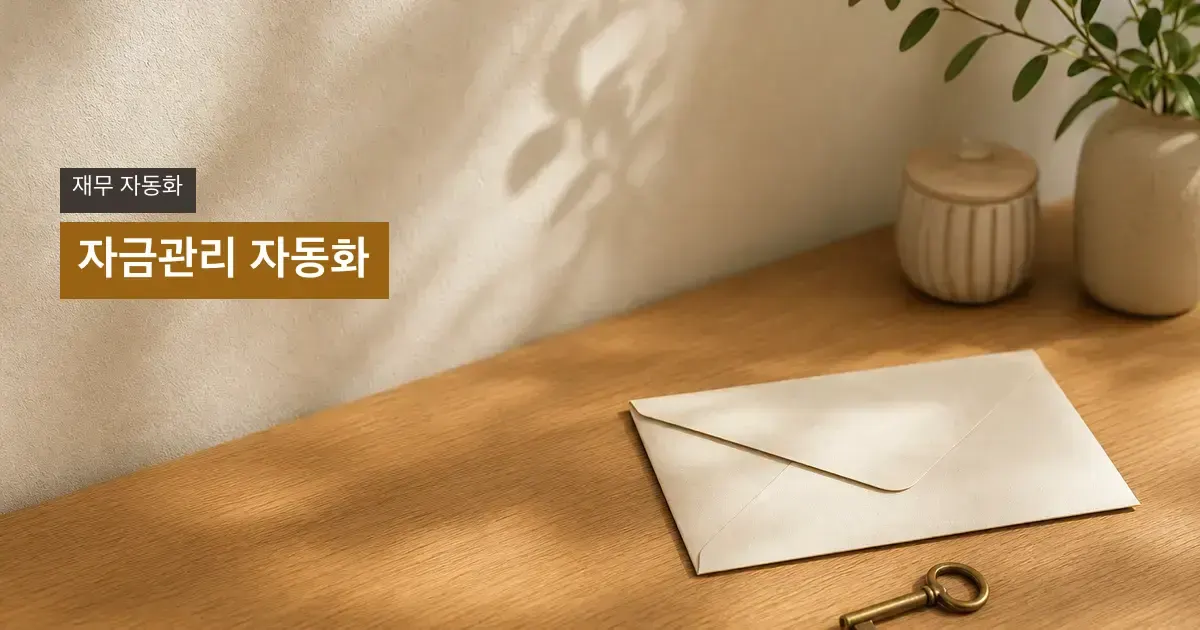 오른쪽의 봉인한 봉투와 열쇠, 왼쪽 제목 영역