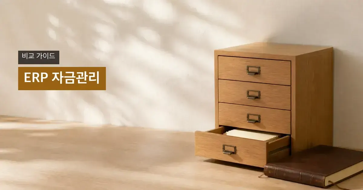 오른쪽의 보관 서랍과 장부, 왼쪽 제목 영역