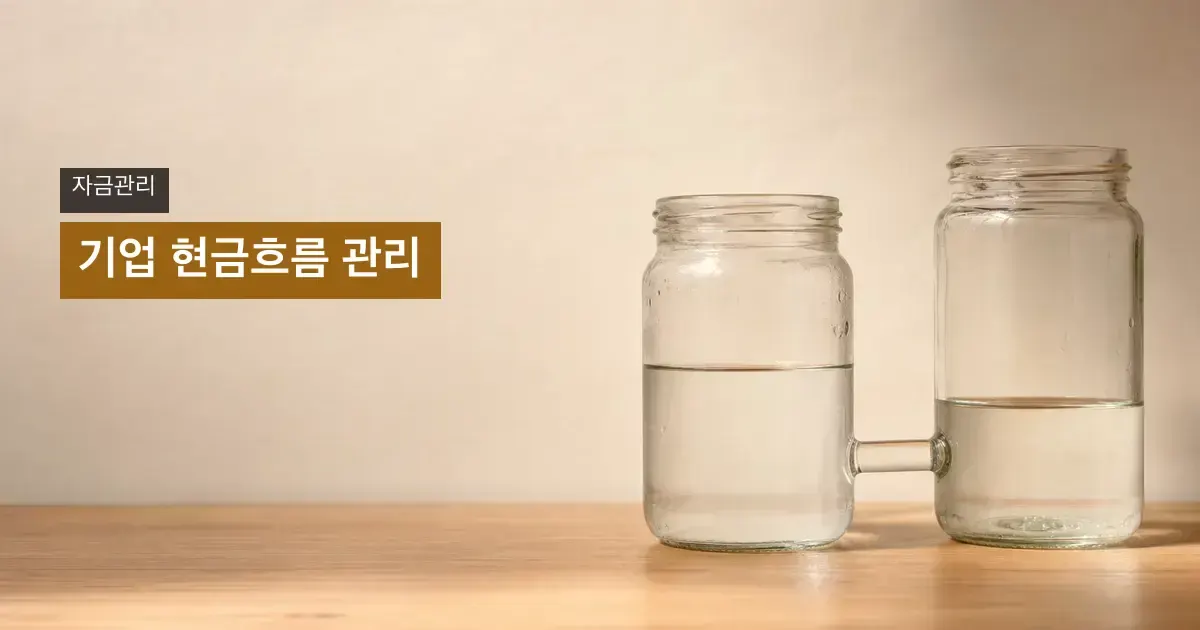오른쪽의 두 유리병과 연결된 채널, 왼쪽 제목 영역